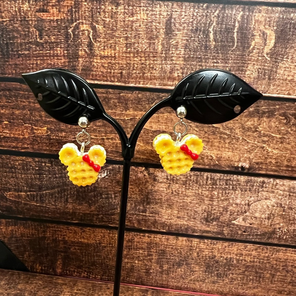 Disney Mickey waffle ice cream sandwich earrings